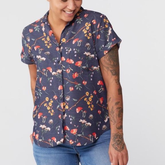 The North Face Tops - North Face Camp Collar Pacific Floral Shirt